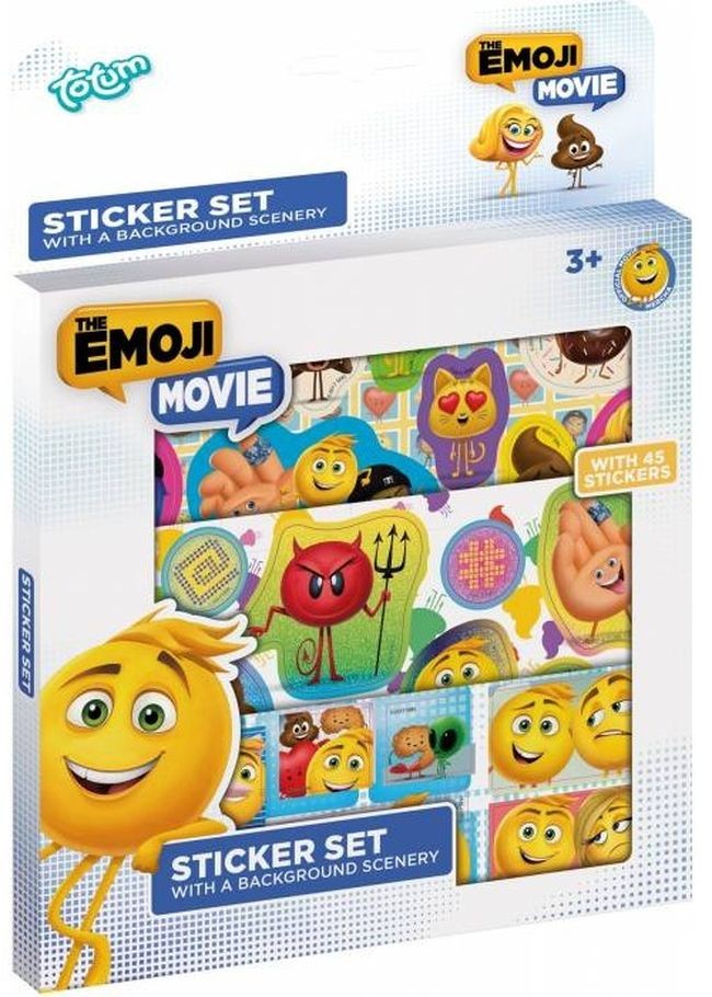 Set of emoji stickers - 45 pcs
