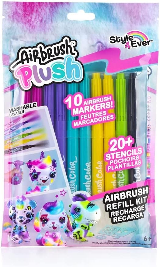 Set of markers and stencils for airbrush, Canal Toys, 10 pcs.