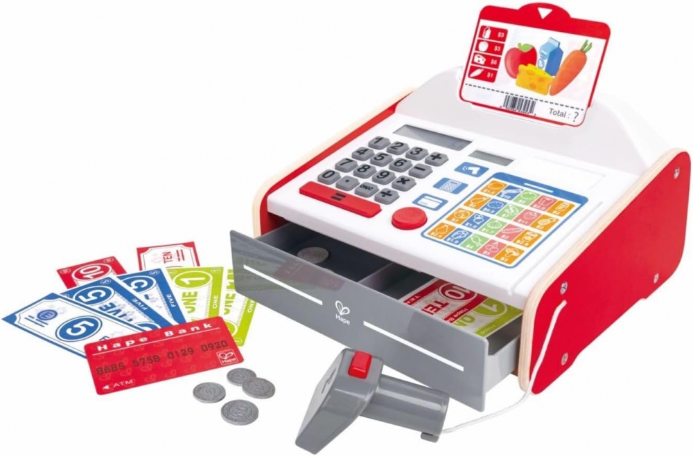 Wooden toy, Hape, Cash register