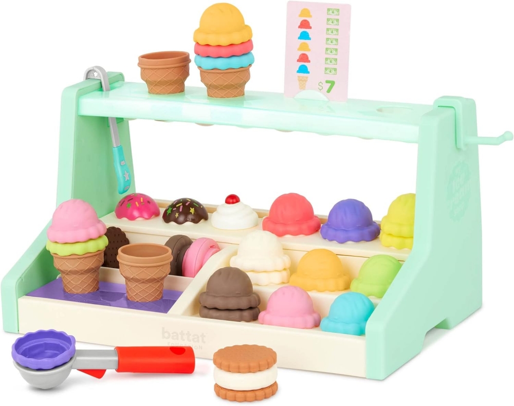 Play set, Battat, Ice cream display case, 60 pieces