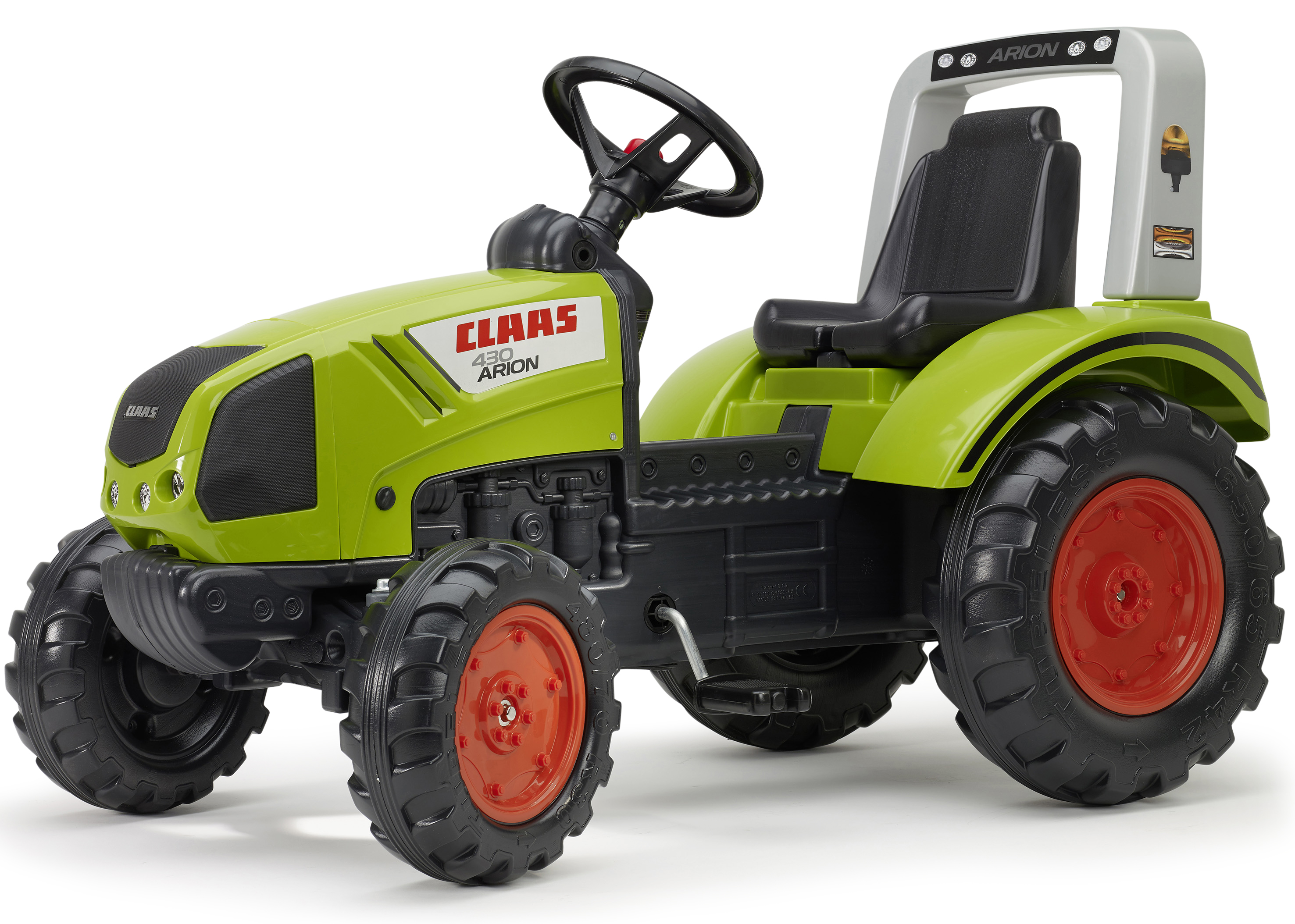 Children′s tractor with pedals - green