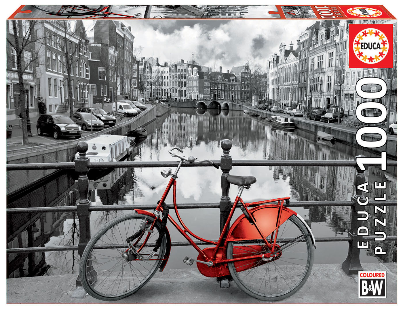 Puzzle, Educa, Amsterdam, Netherlands, Black and white, 1000 pieces