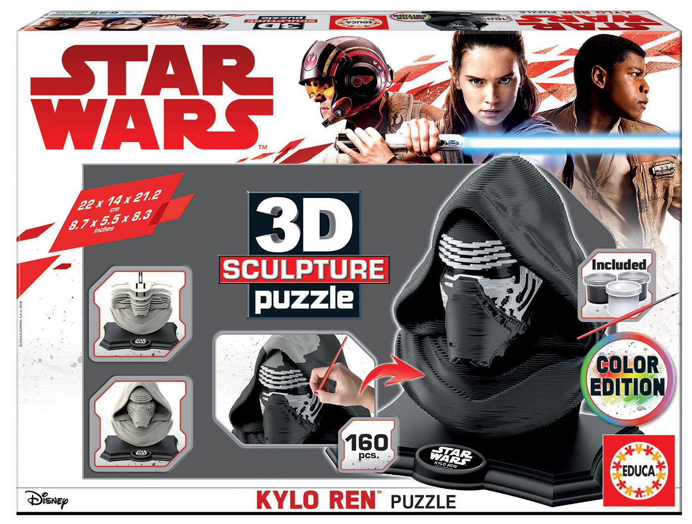 3D puzzle, Educa, Star Wars, Kylo Ren, 160 pieces