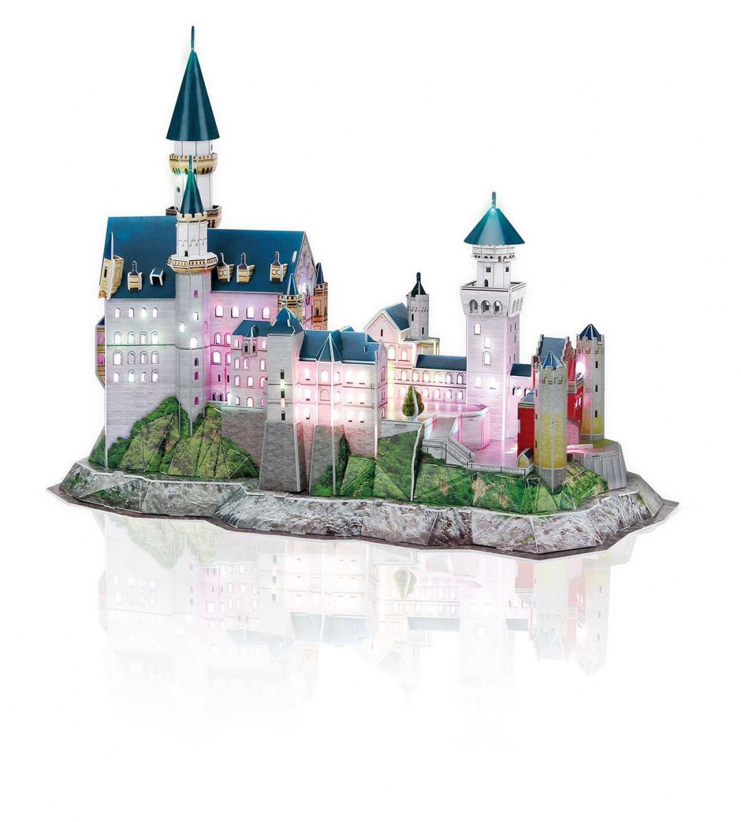 Puzzle, Revell, Neuschwanstein Castle with LED lighting 3D, 128 pieces