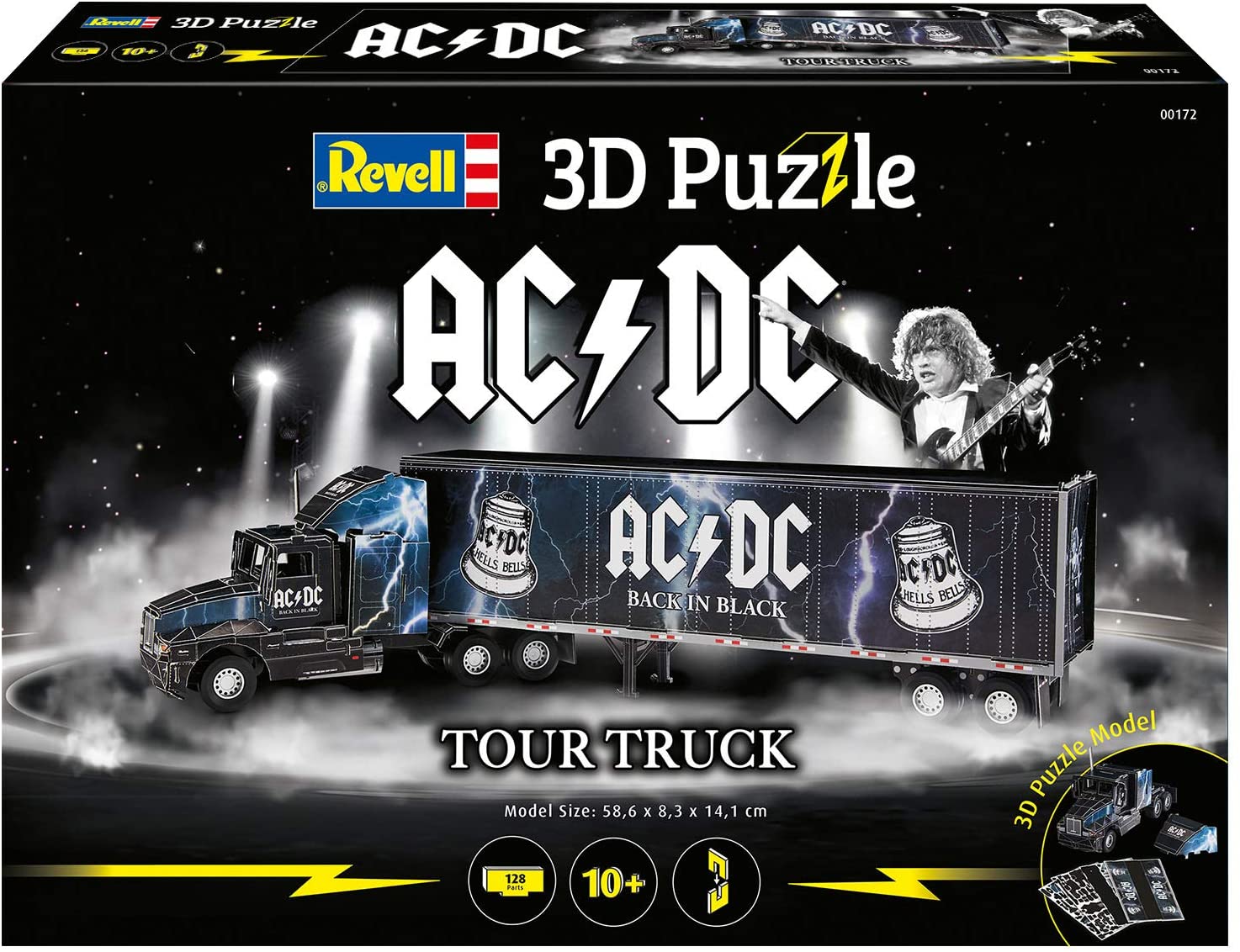 Puzzle, Revell, AC/DC 3D Truck and Trailer, 128 pieces