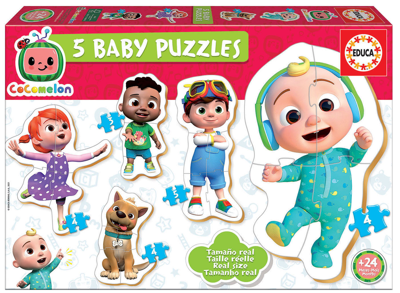 Progressive puzzle, Educa, Cocomelon, 5 in 1, 3/4/4/4/5/ pieces