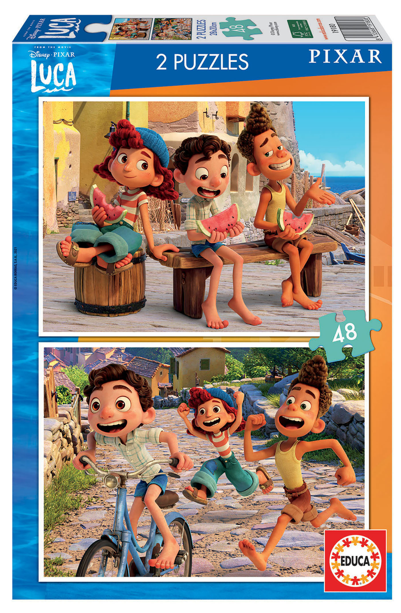 Puzzle, Educa, Luca&prime;s Summer Adventure, 2 in 1, 2 x 48 pieces