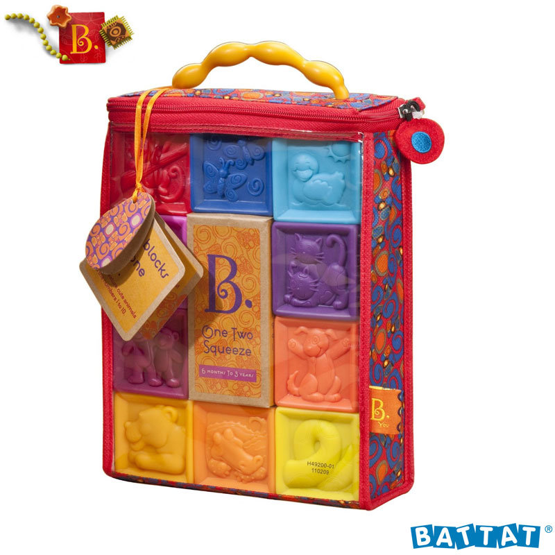 Educational cubes with numbers, Battat, animals and shapes