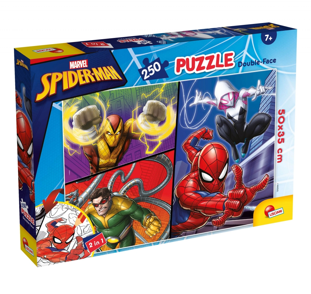 Puzzle, Lisciani, Spider-man, Double-sided puzzle, 250 pieces