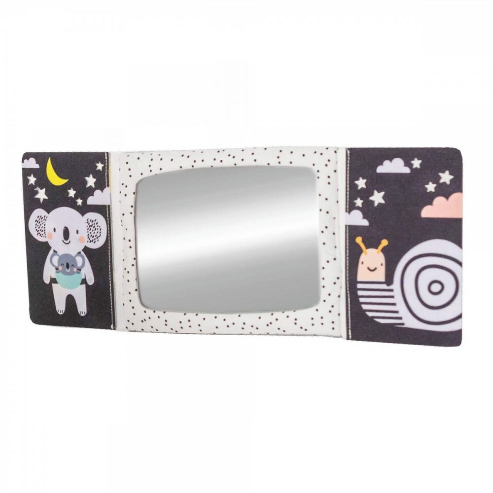 Educational toy, Taf Toys, Double-sided book with mirror, 18.5 x 13.5 cm