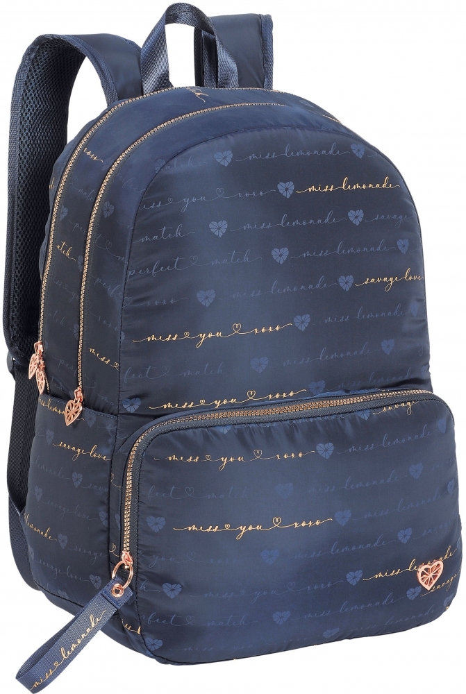 School backpack, Miss Lemonade, Flirt, 44.5 x 33 x 16 cm, Dark blue