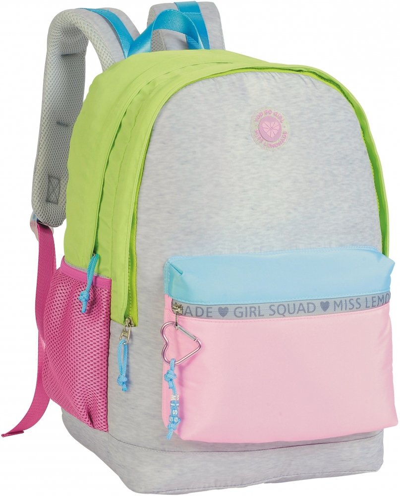 School backpack, Miss Lemonade, Girl Squad, 44 x 32 x 18 cm, Pink