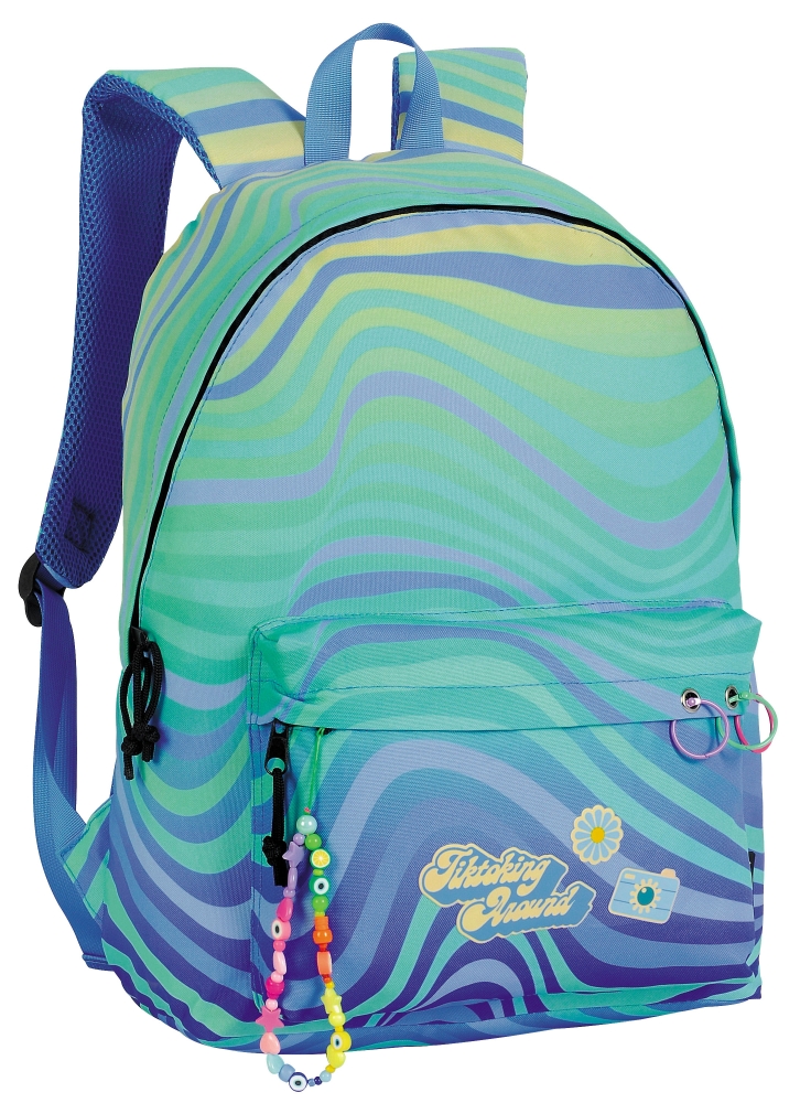 School Backpack, Unkeeper, Tiktoking Around, 44 x 32 x 14 cm, Blue