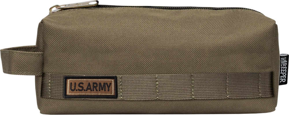 Toiletry bag, Unkeeper, Army, 8 x 21 x 8 cm, Dark brown