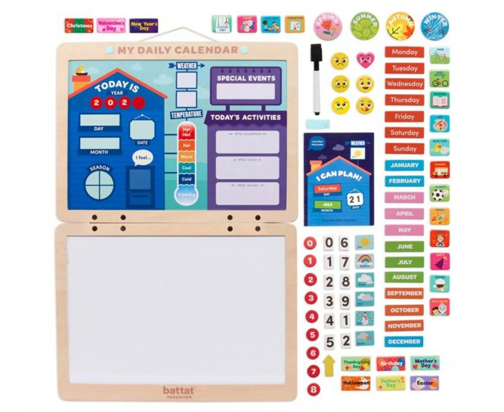 Educational set, Battat, Magnetic calendar, 85 pieces