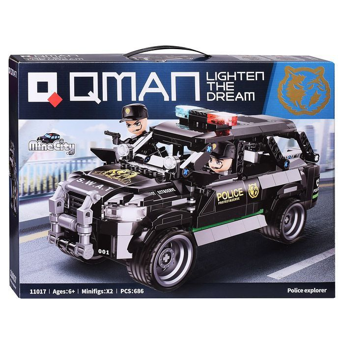 Constructor, Qman, MineCity, Police Car, 686 parts