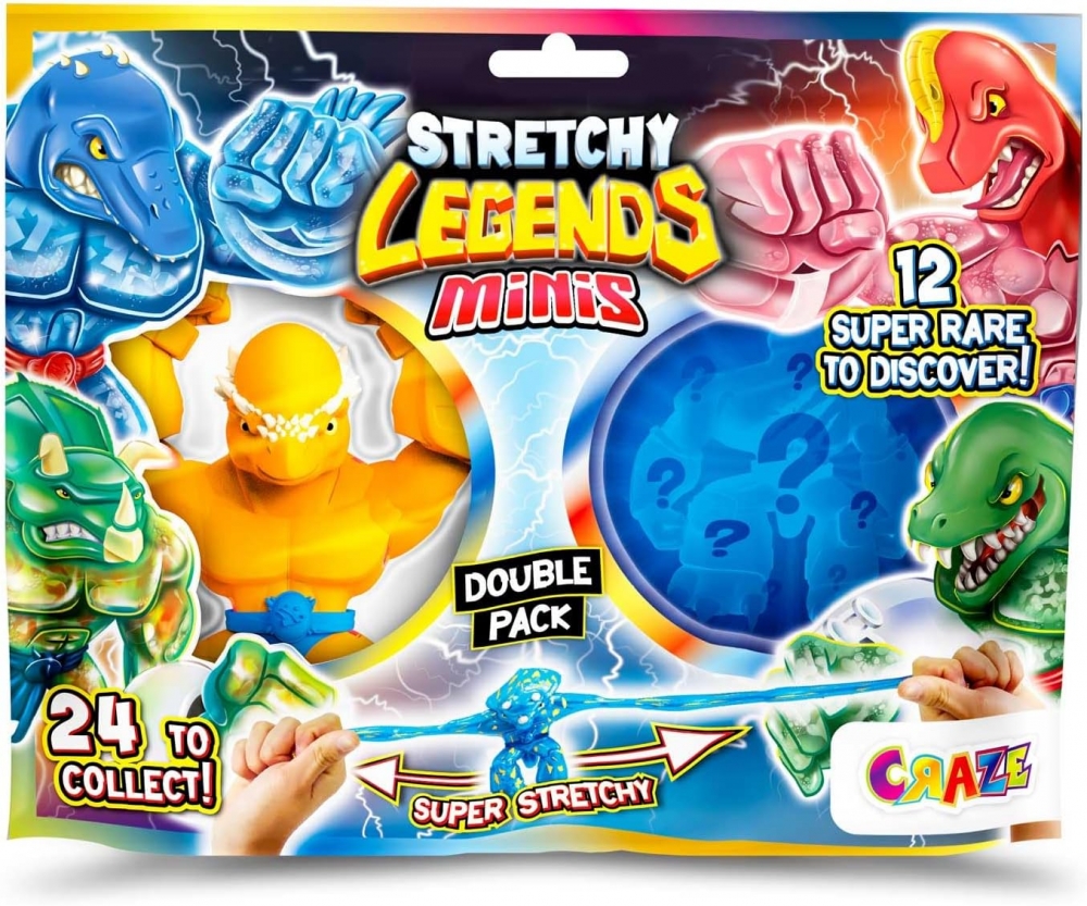 Collectible Figure, Craze, Mini Stretchable Creatures, Legends Minis Double
