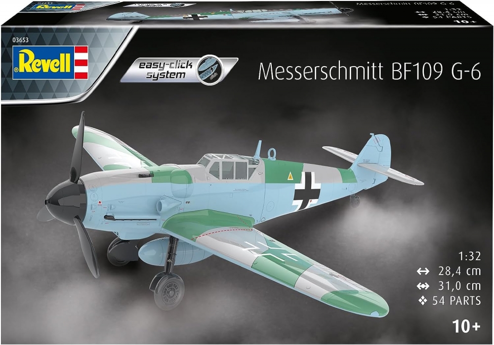 Assembled model, Revell, Messerschmitt Bf109 G-6 Easy-Click, 54 parts