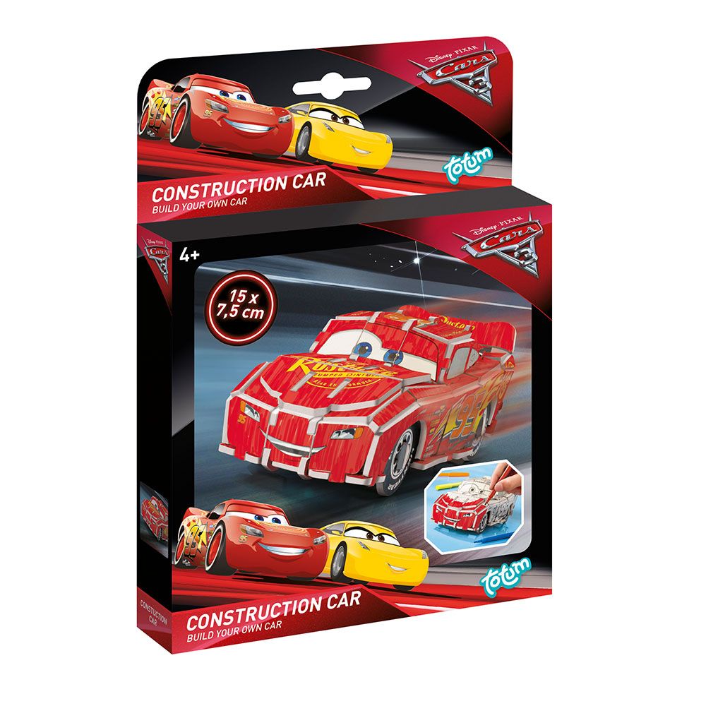 Creative Kit, Totum, Cars 3, DIY Cardboard Model, Lightning McQueen