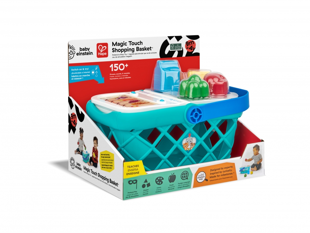 Interactive toy, Baby Einstein, Magic touch, Shopping basket for sorting, 14.3 x 26.6 x 20.2 cm