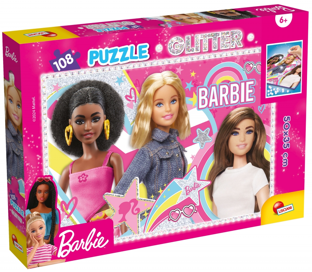 Puzzle, Lisciani, Barbie, Friends Forever, Glitter Puzzle, 60 pieces