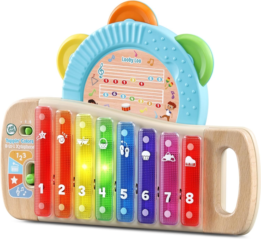 Interactive Toy, Leap Frog, Xylophone and Tambourine 2 in 1, 5.3 x 27.7 x 22.3 cm