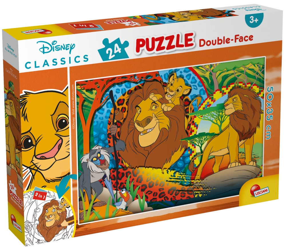 Puzzle, Lisciani, The Lion King, Double-sided puzzle 24 pieces