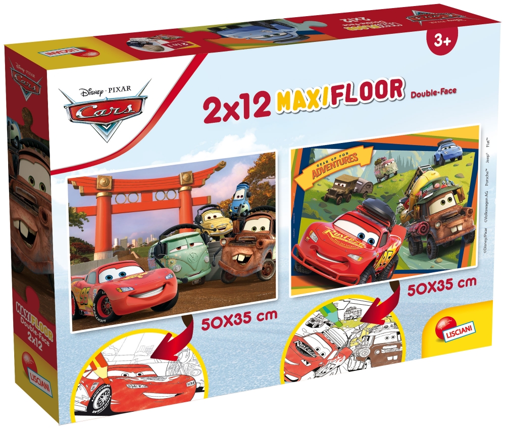 Puzzle, Lisciani, Cars, Double-sided puzzle 2 x 12 pieces