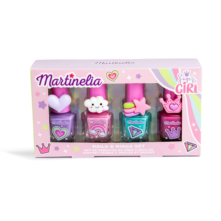 Nail polish set, Martinelia, 4 colors with rings