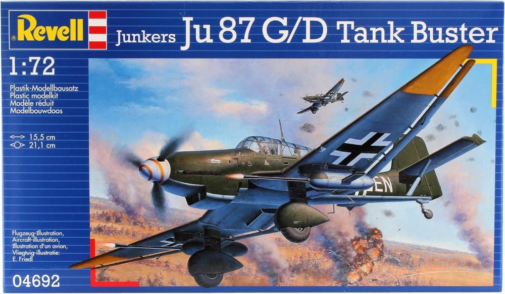 Assembly model, Revell, Junkers Ju 87 G/D, 62 parts