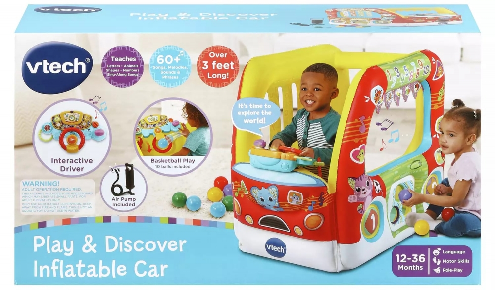 Interactive toy, Vtech, Inflatable car with control panel, 75 x 90 x 65 cm
