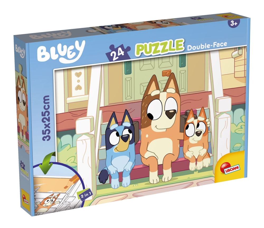 Puzzle, Lisciani, Bluey, Double-sided puzzle 24 pieces
