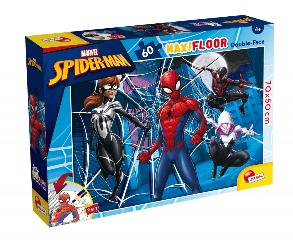 Puzzle, Lisciani, Spiderman, Two-faced puzzle 60 pieces