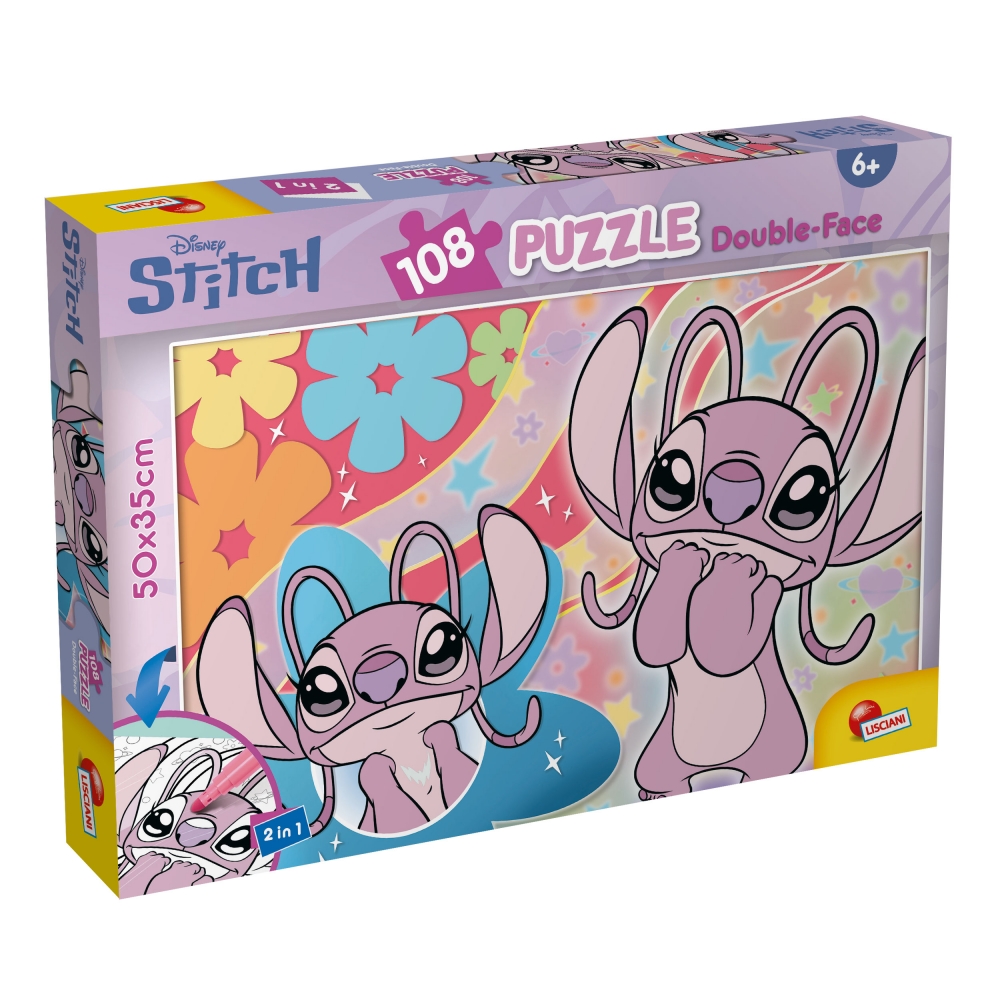 Puzzle, Lisciani, Stitch, Double-sided puzzle, 108 pieces