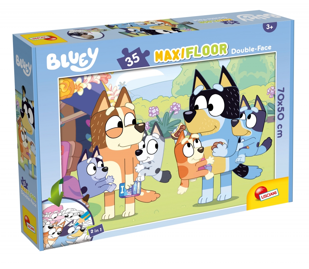 Puzzle, Lisciani, Bluey, Double-sided puzzle, 35 pieces