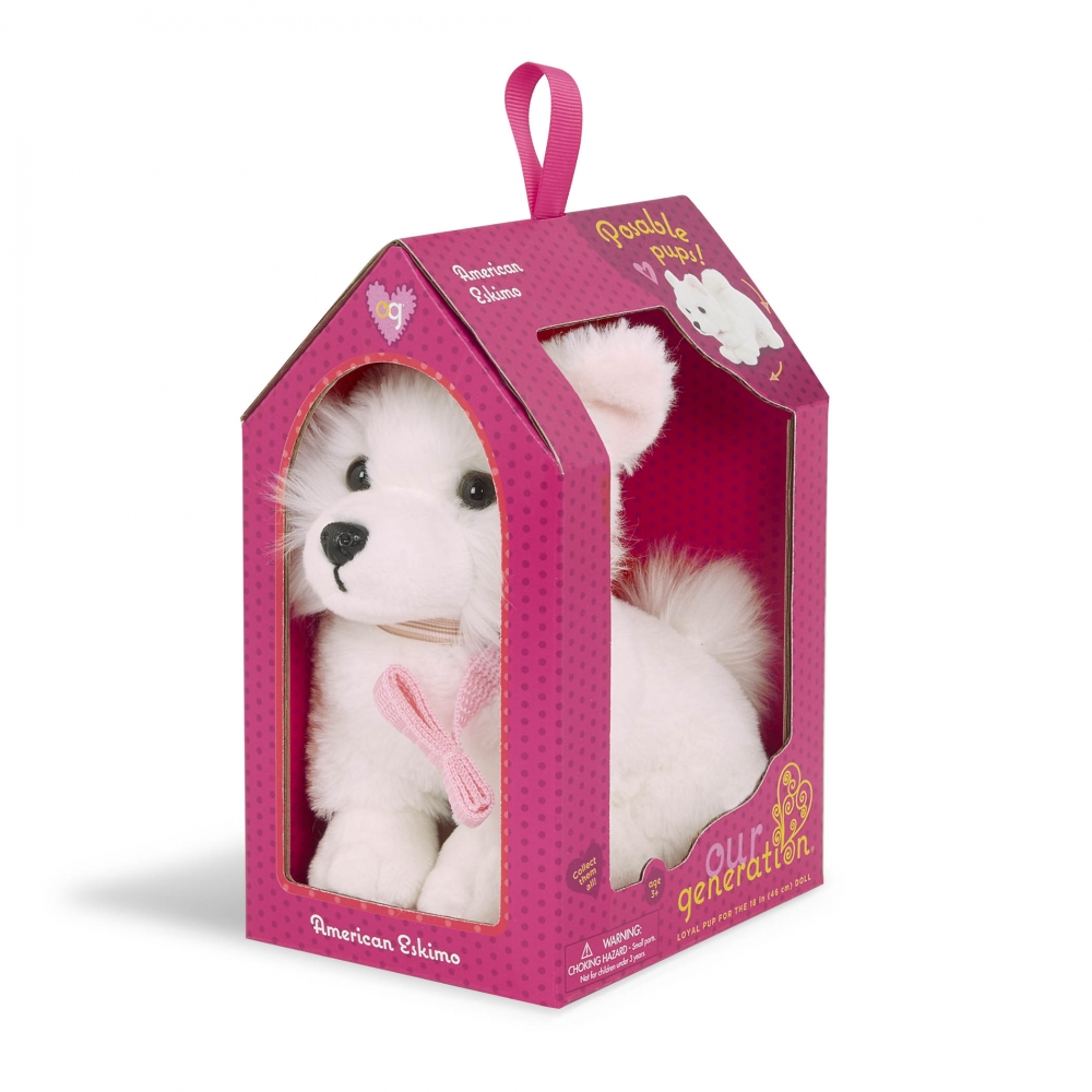 Plush toy, Battat, Our Generation, American Eskimo Dog
