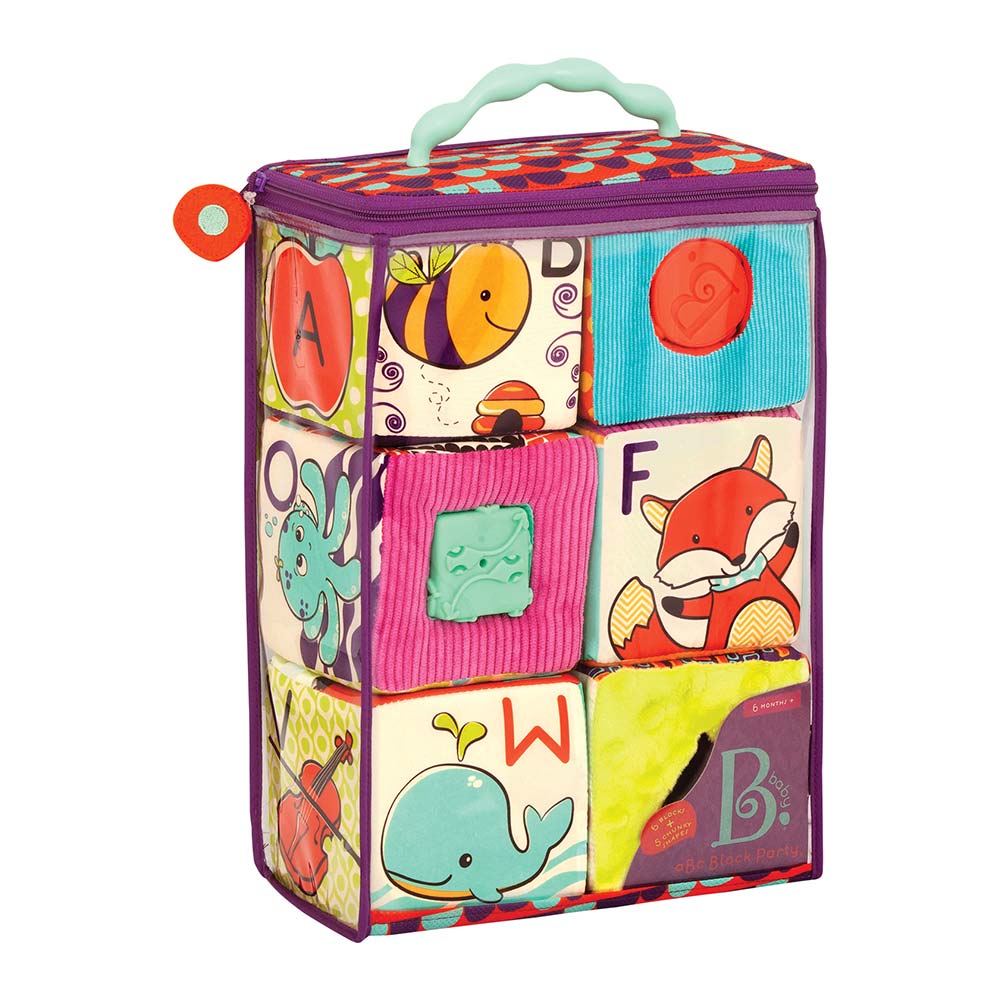 Educational cube set, Battat, Textile cubes with shapes