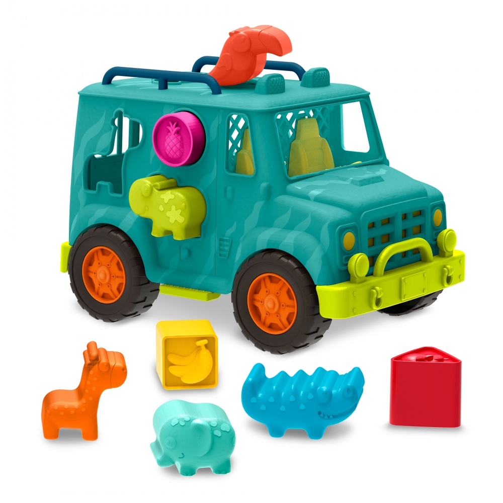 Children′s toy sorter jeep, Battat, 9 parts