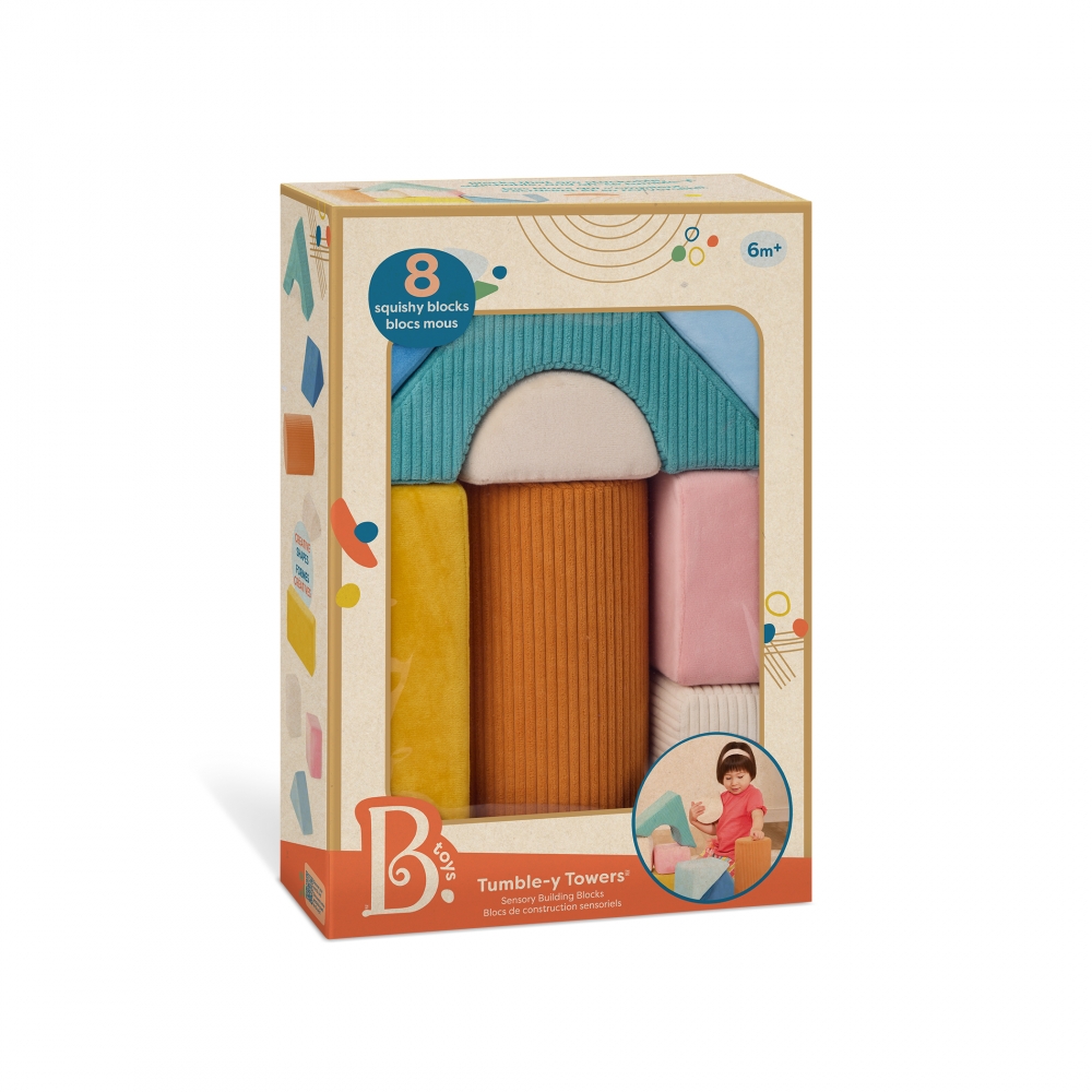 Soft stacking cubes set, Battat, 8 pieces