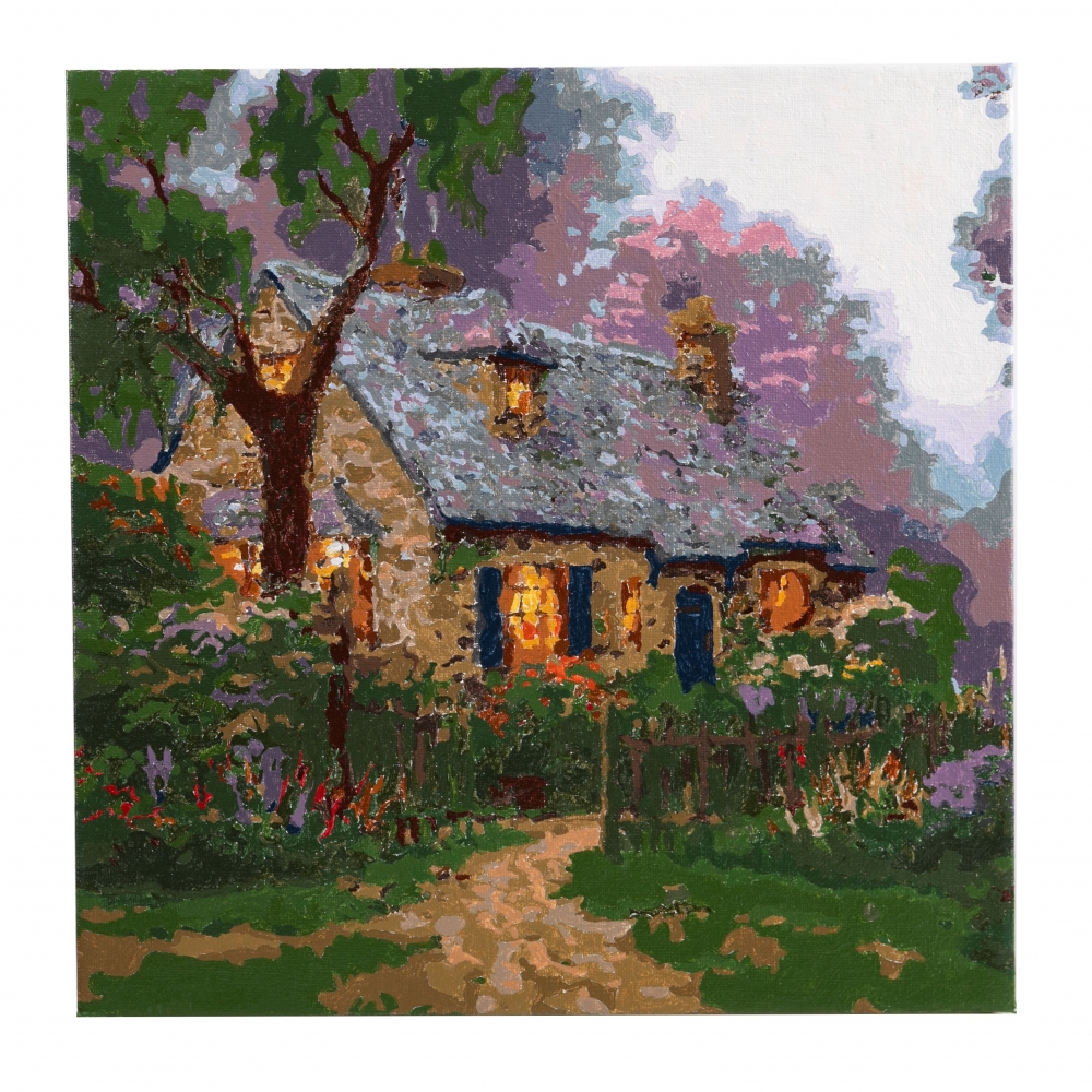 Creative Kit, Craft Buddy, Paint by Number, Foxglove Villa, 30 x 30 cm