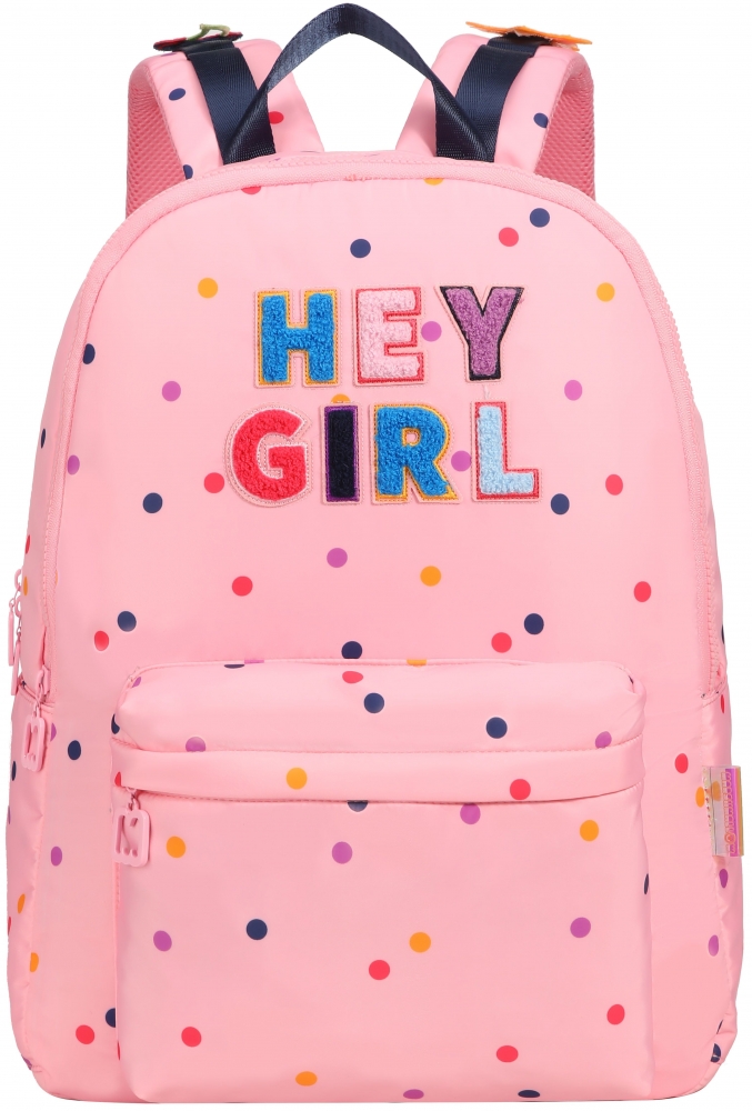 School backpack, Marshmallow, Hey Girl Pink, 43 x 33 x 16 cm