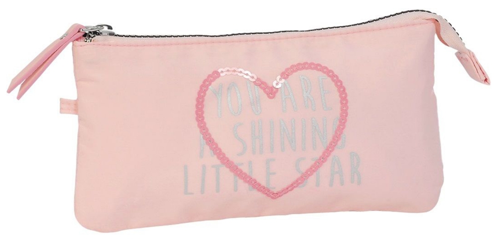 Toiletry bag, Marshmallow, Little Star, 12 x 22 x 1 cm, Pink