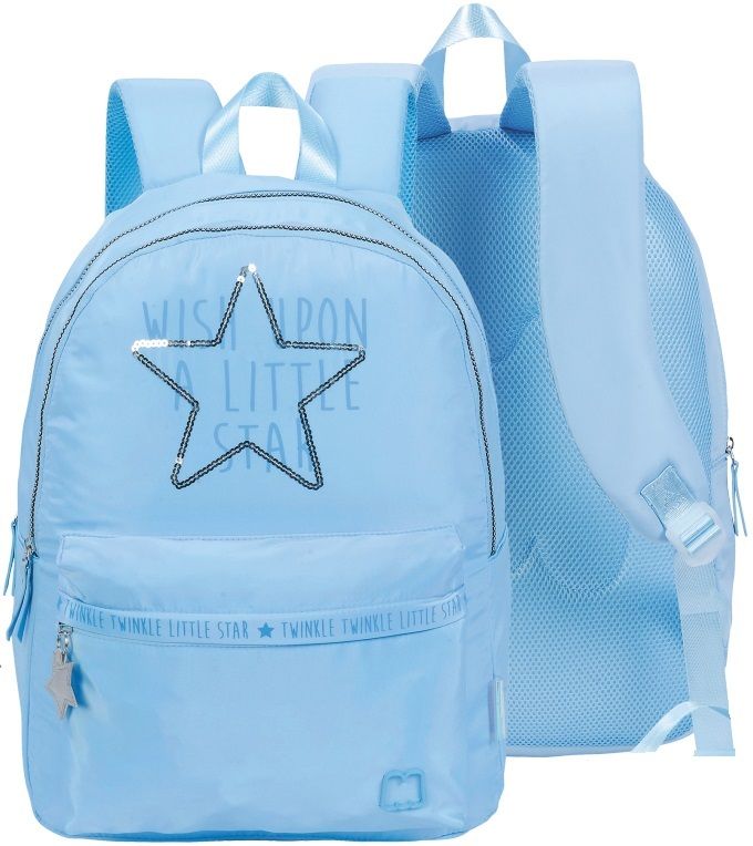 School backpack, Marshmallow, Little Star, 43 x 31 x 15 cm, Blue