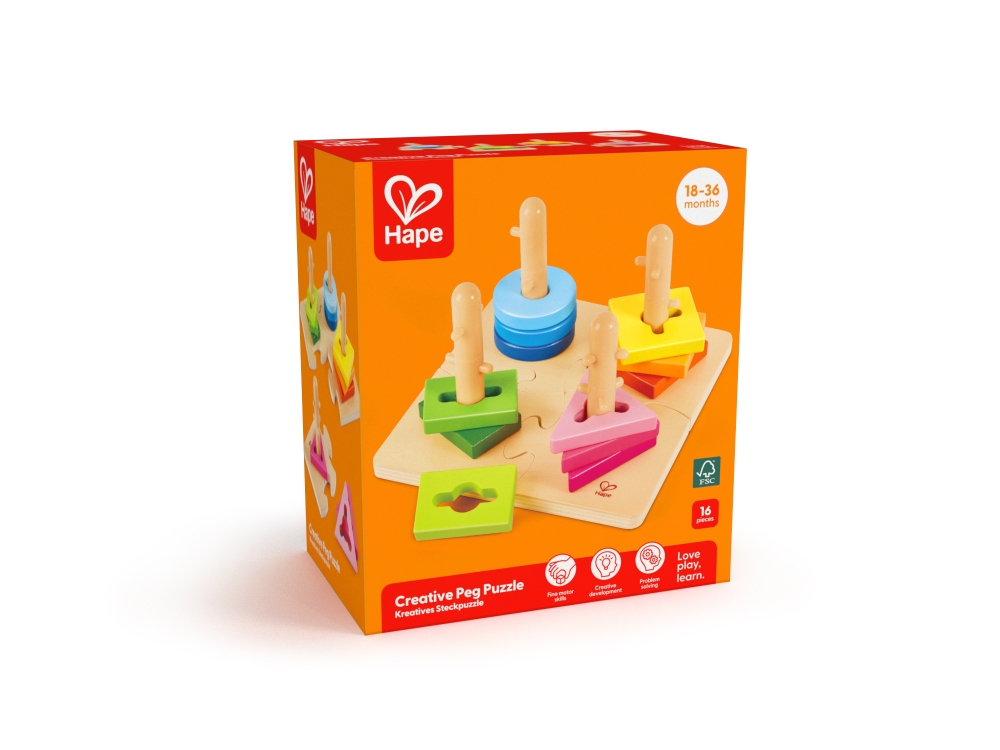 Wooden puzzle with figures to string