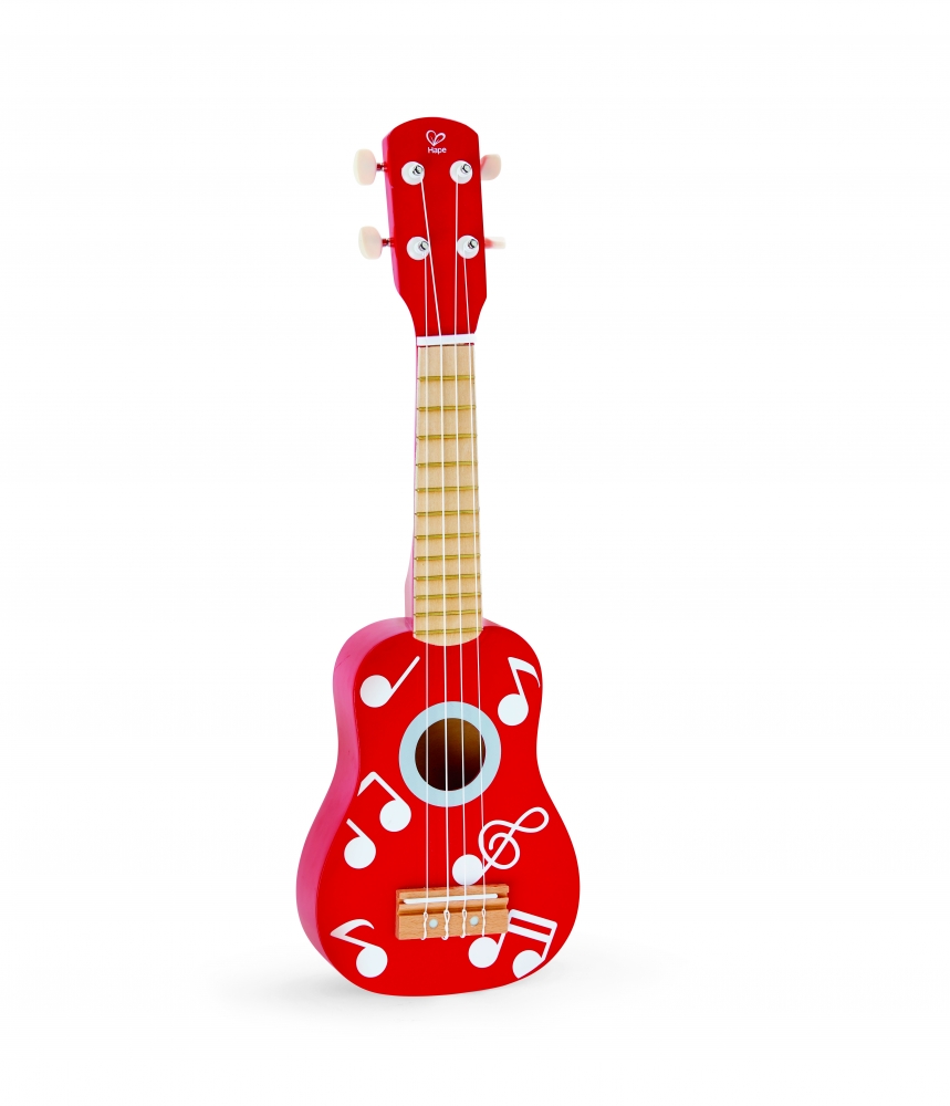 Musical toy, Hape, Guitar, Red