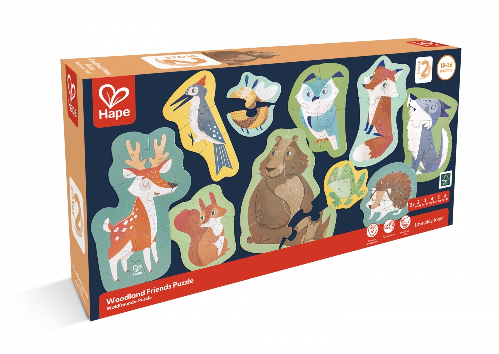 Educational puzzle forest friends, Hape, 60 pieces