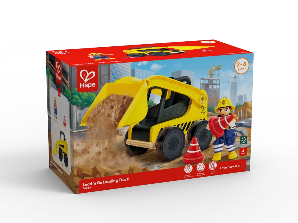 Children′s wooden bobcat, Hape