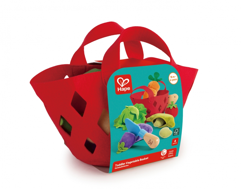 Play set, Hape, Vegetable basket, 8 pieces