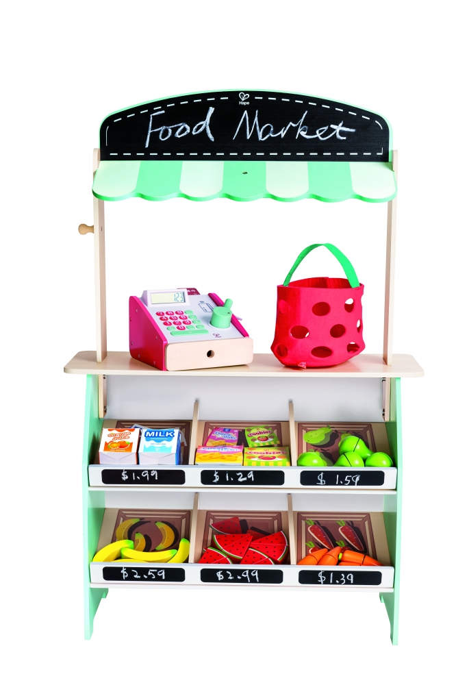 Children′s play set, Hape, Farm stand, 62 pieces