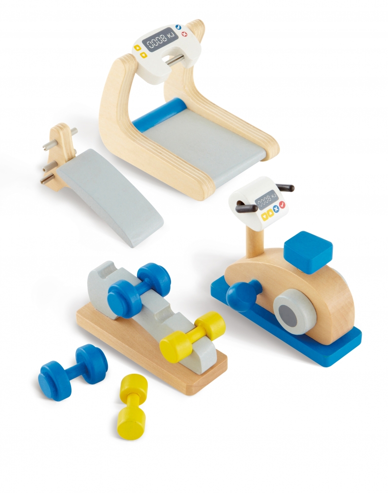 Mini doll furniture, Hape, Fitness equipment